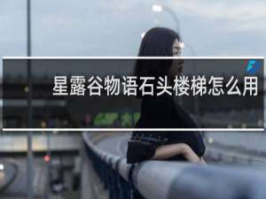 星露谷物语石头楼梯怎么用