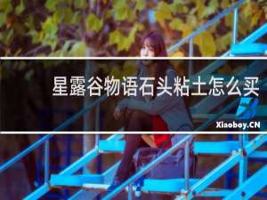星露谷物语石头粘土怎么买