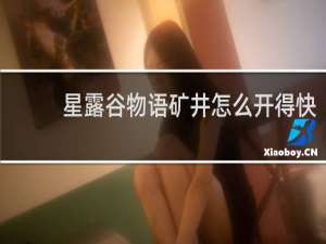 星露谷物语矿井怎么开得快