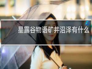 星露谷物语矿井沼泽有什么