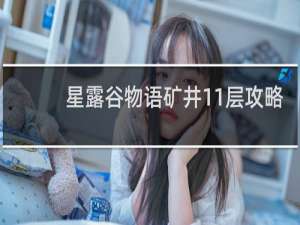 星露谷物语矿井11层攻略