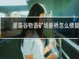 星露谷物语矿场断桥怎么修复