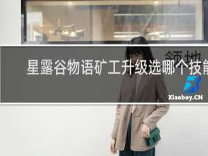 星露谷物语矿工升级选哪个技能