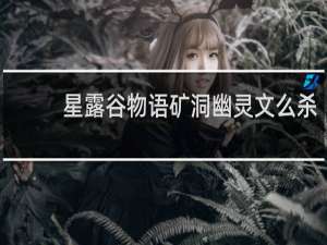 星露谷物语矿洞幽灵文么杀