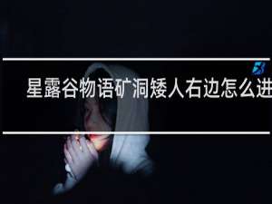 星露谷物语矿洞矮人右边怎么进去