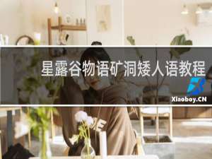 星露谷物语矿洞矮人语教程