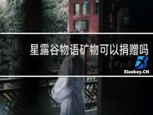 星露谷物语矿物可以捐赠吗