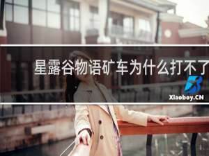 星露谷物语矿车为什么打不了