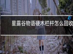 星露谷物语硬木栏杆怎么回收