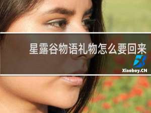 星露谷物语礼物怎么要回来