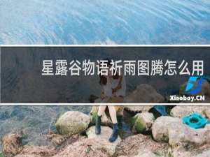 星露谷物语祈雨图腾怎么用