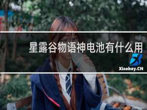 星露谷物语神电池有什么用