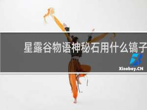 星露谷物语神秘石用什么镐子