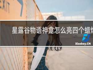 星露谷物语神龛怎么亮四个蜡烛
