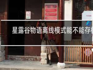 星露谷物语离线模式能不能存档