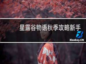 星露谷物语秋季攻略新手