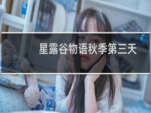 星露谷物语秋季第三天