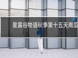 星露谷物语秋季第十五天南瓜