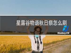 星露谷物语秋日祭怎么刷