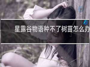 星露谷物语种不了树苗怎么办