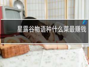 星露谷物语种什么菜最赚钱