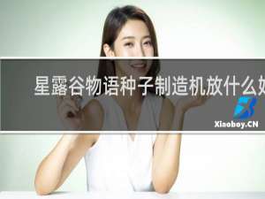 星露谷物语种子制造机放什么好