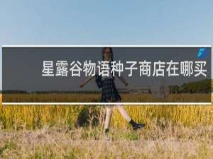 星露谷物语种子商店在哪买