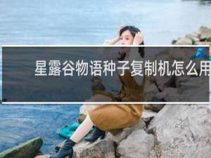 星露谷物语种子复制机怎么用