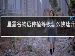 星露谷物语种植等级怎么快速升级