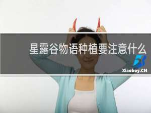星露谷物语种植要注意什么