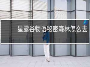星露谷物语秘密森林怎么去