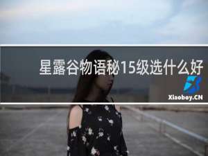 星露谷物语秘15级选什么好