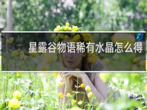 星露谷物语稀有水晶怎么得