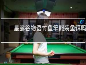 星露谷物语竹鱼竿能装鱼饵吗