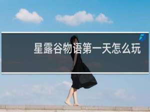 星露谷物语第一天怎么玩
