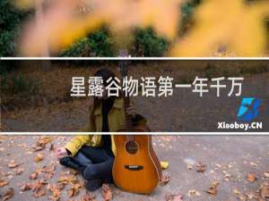 星露谷物语第一年千万
