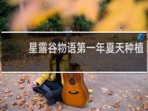星露谷物语第一年夏天种植