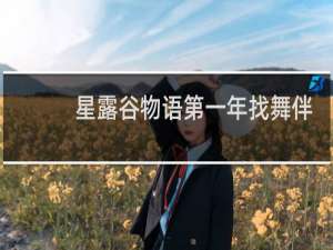 星露谷物语第一年找舞伴