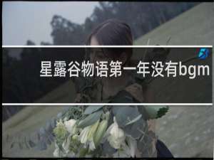 星露谷物语第一年没有bgm