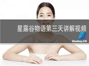 星露谷物语第三天讲解视频