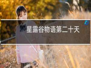 星露谷物语第二十天