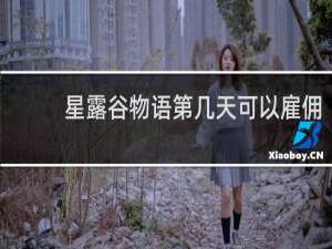 星露谷物语第几天可以雇佣