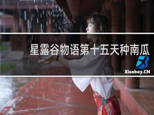 星露谷物语第十五天种南瓜