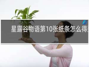星露谷物语第10张纸条怎么得到