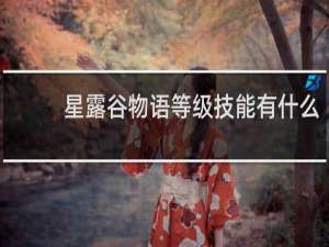 星露谷物语等级技能有什么