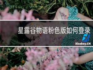星露谷物语粉色版如何登录