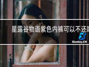 星露谷物语紫色内裤可以不还吗