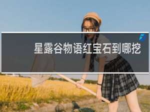 星露谷物语红宝石到哪挖