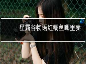 星露谷物语红鲷鱼哪里卖