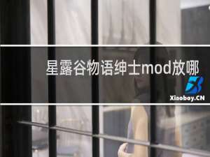 星露谷物语绅士mod放哪